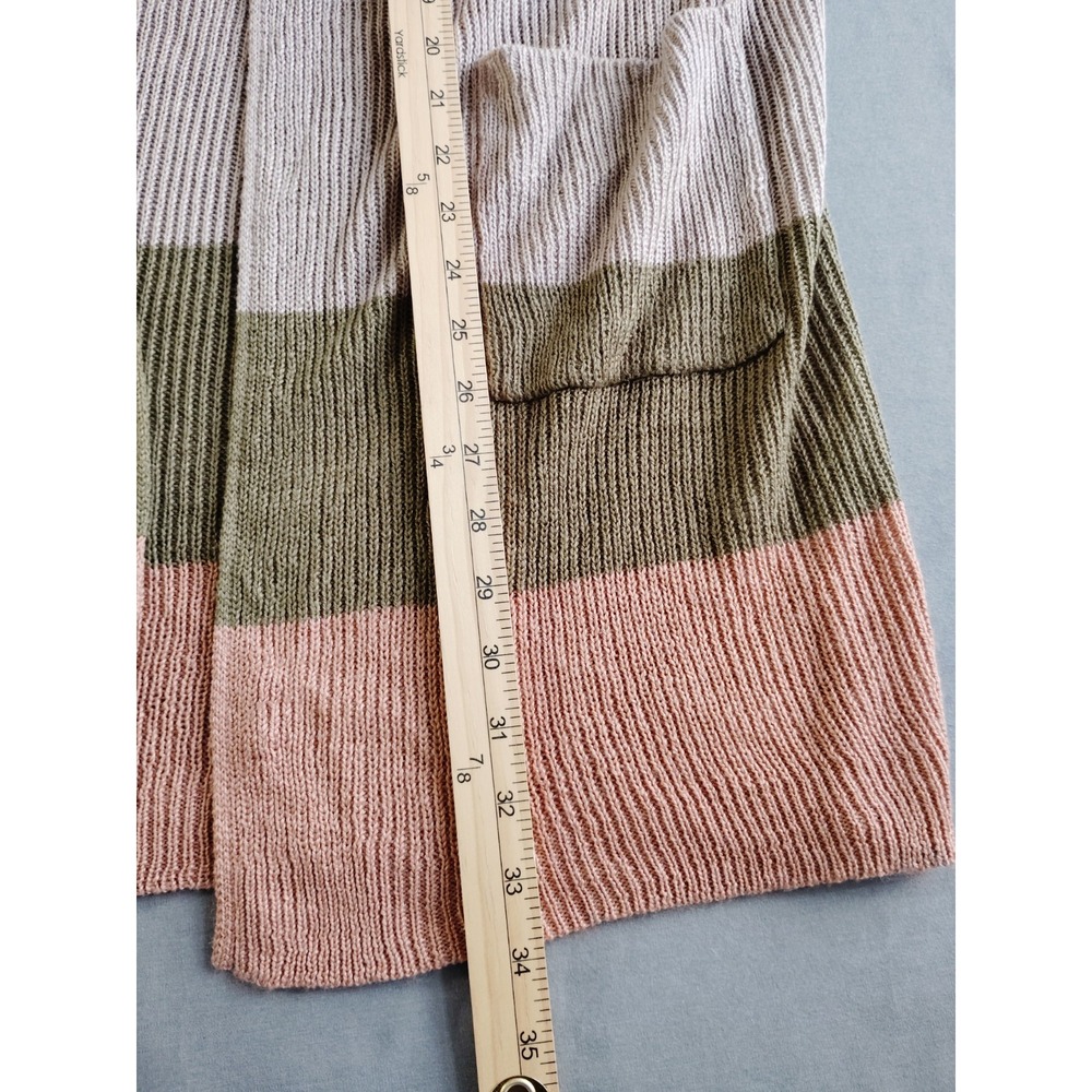 Women XL Color Block Open Front Lagun Duster Western Artsy Academia Y2K Cardigan - Picture 11 of 12